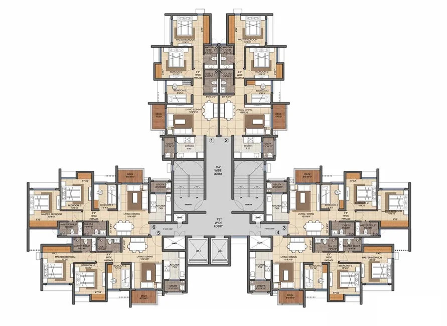 Casa Foresta 3 BHK Optima Floor Plan